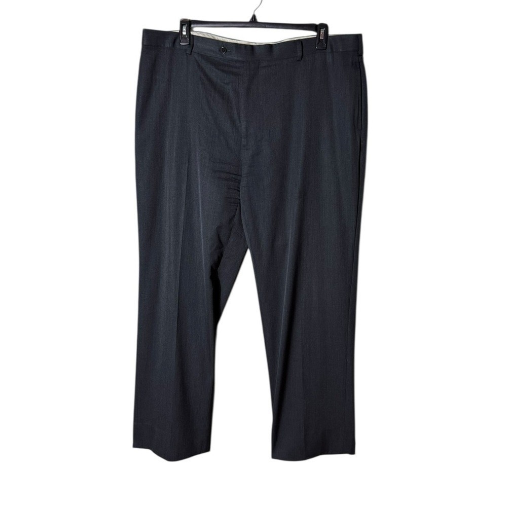 Brooks Brothers Mens 1818‎ Madison Wool Dress Pants Size 44 Classic Preppy Black
